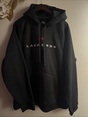 Under Armour Black Hoodie with Red and White Logo